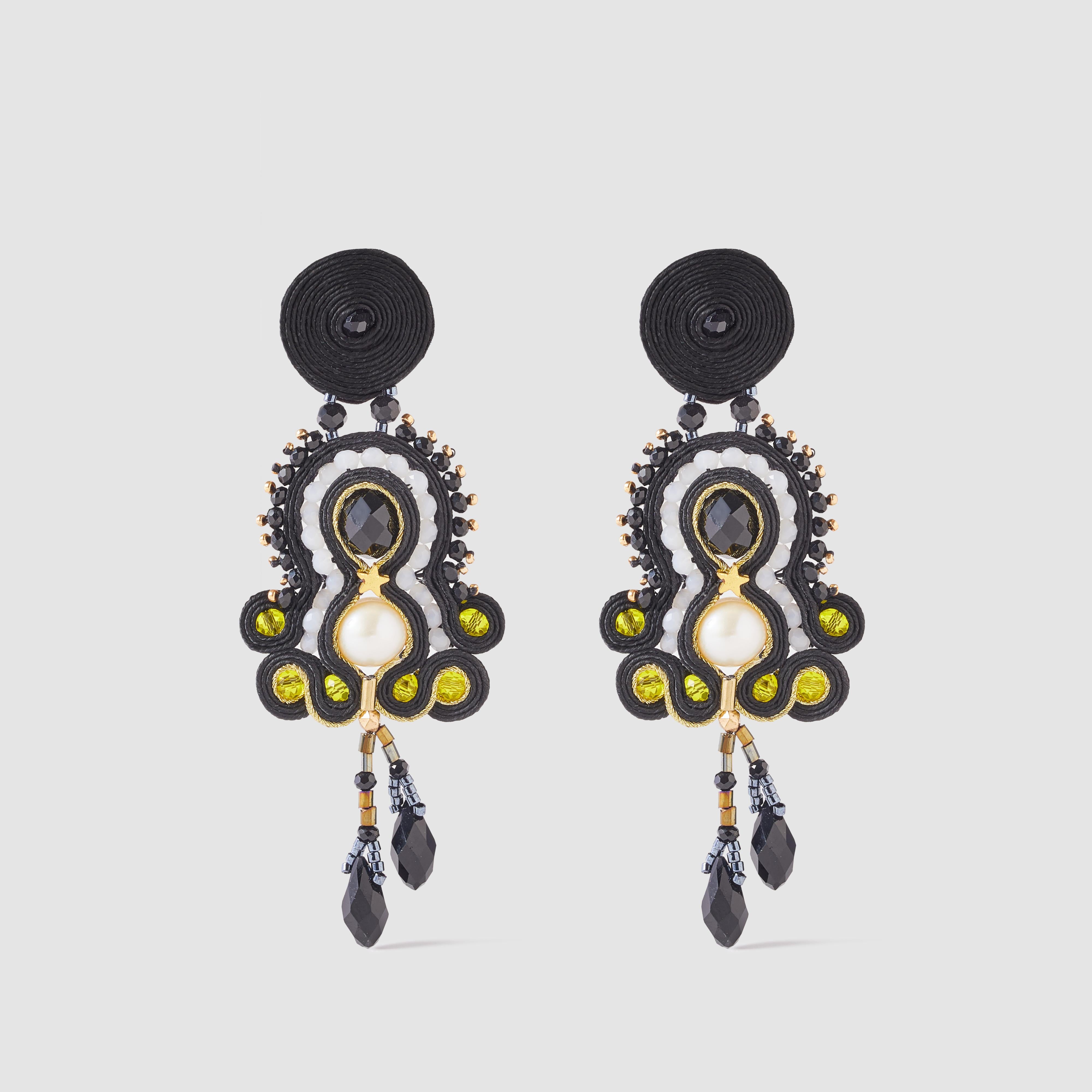 Musula Personalissima Nicoletta Forest Soutache Earrings   For Sale 2