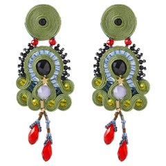 Used Musula Personalissima Nicoletta Forest Soutache Earrings  