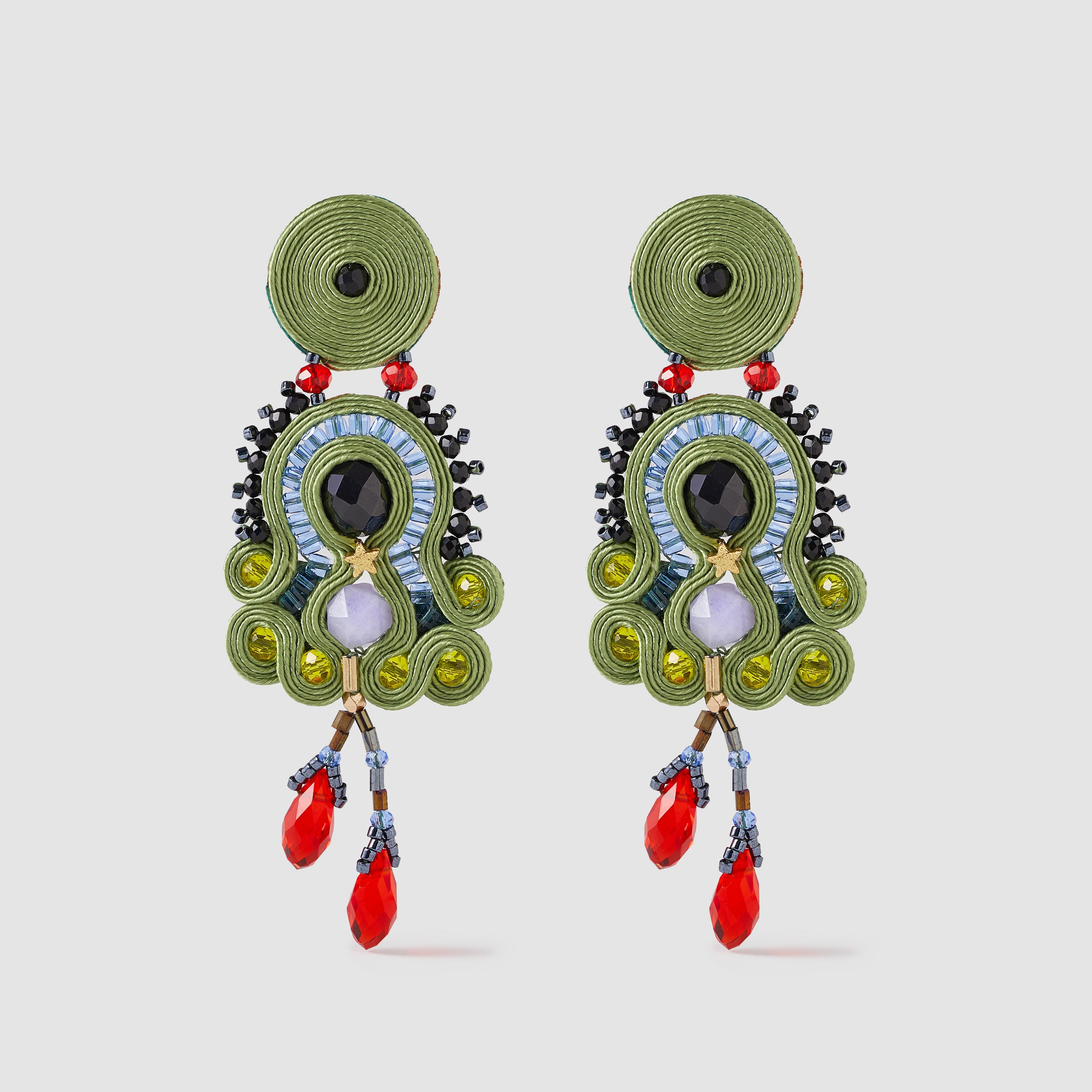 Musula Personalissima Nicoletta Night Soutache Earrings   For Sale 2