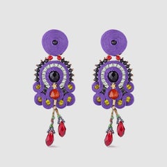 Boucles d'oreilles Musula Personalissima Nicoletta Orchid Soutache