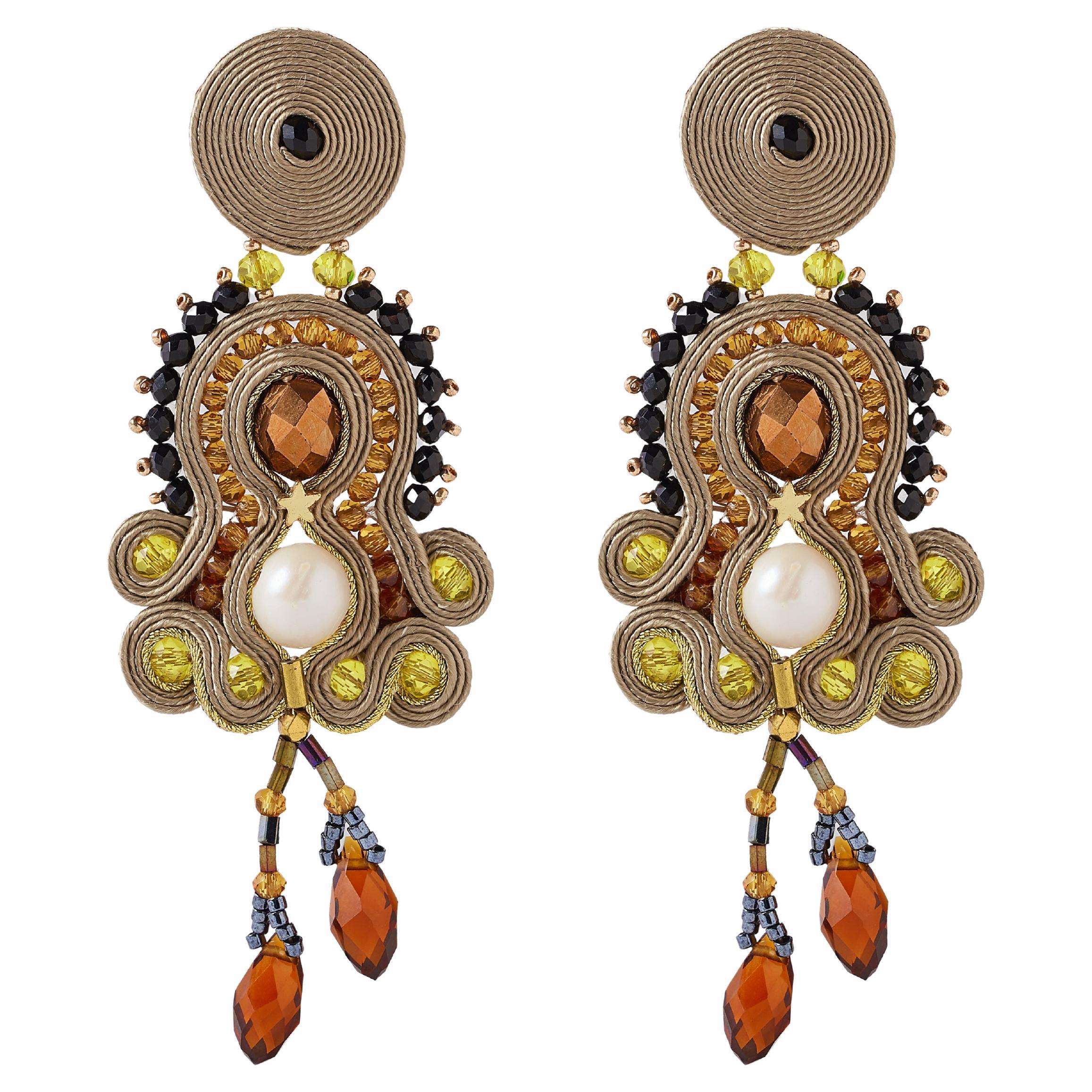 Musula Personalissima Nicoletta Sand Soutache Ohrringe
