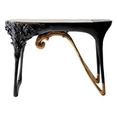 Mutation Console – Contemporary Sculptural Design in Blackened Brass by Misaya