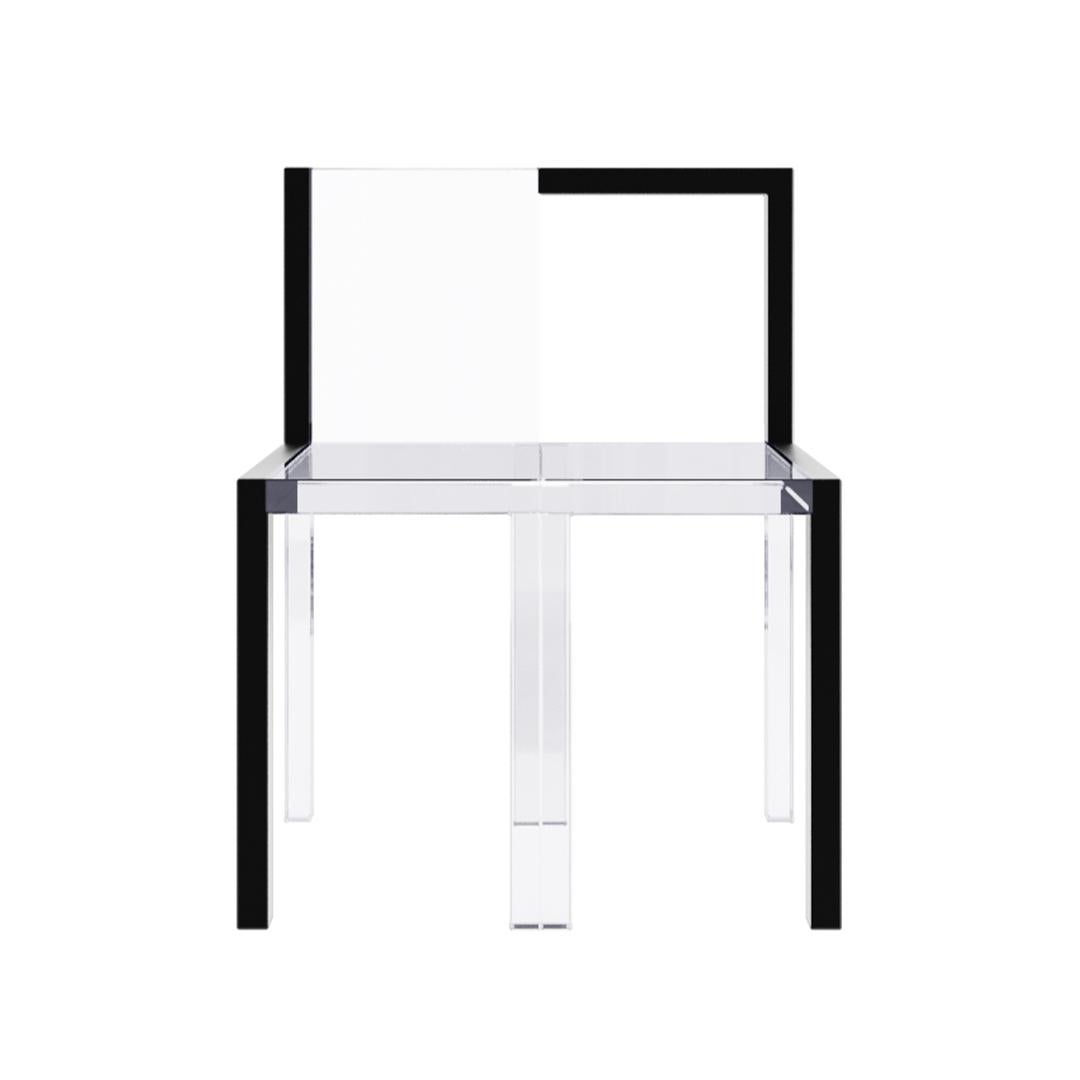 Les chaises muettes I et II par The Async
Dimensions : D 38 x L 42 x L 100 cm chacun
MATERIAL : Acier inoxydable, verre composite.

