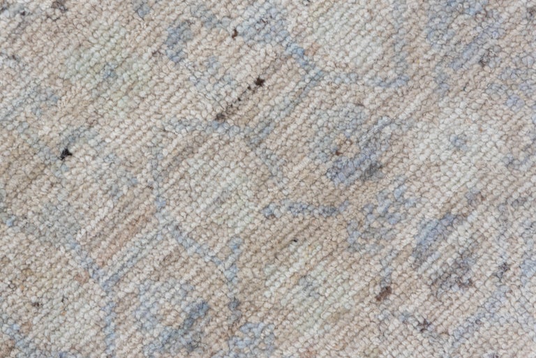 Muted Baby Blue Modern Moroccan Style Carpet, Medium Pile at 1stDibs