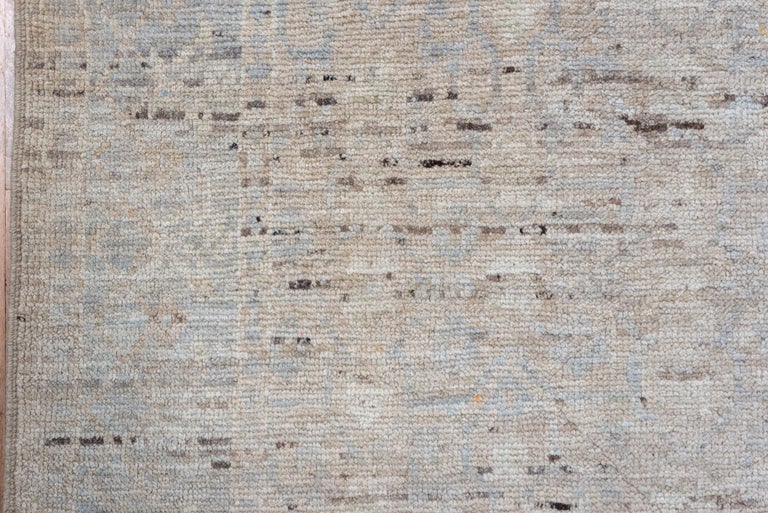 Muted Baby Blue Modern Moroccan Style Carpet, Medium Pile at 1stDibs