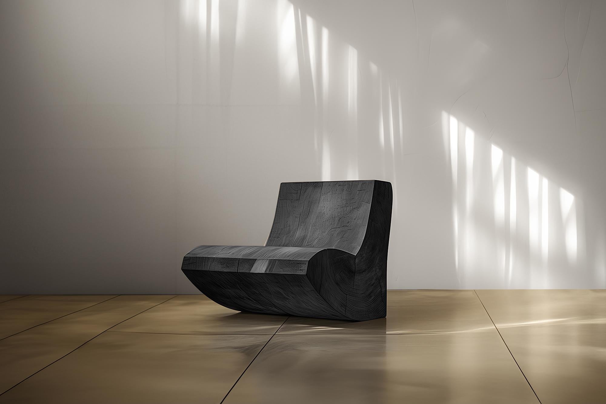 Muted by NONO No02 Minimalistischer Lounge-Sessel Massivholz Komfort (Brutalismus) im Angebot