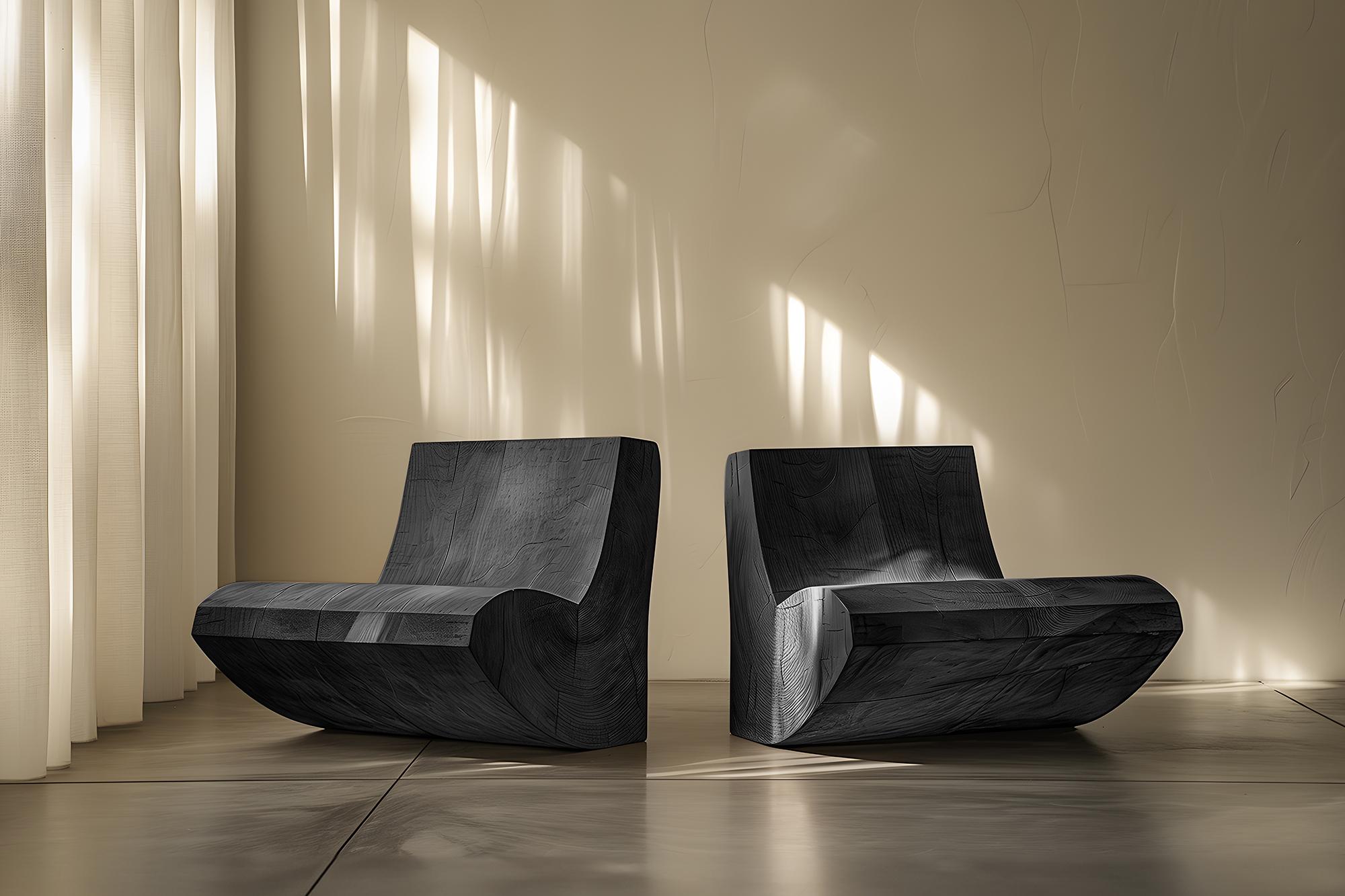 Muted by NONO No02 Minimalistischer Lounge-Sessel Massivholz Komfort (Mexikanisch) im Angebot
