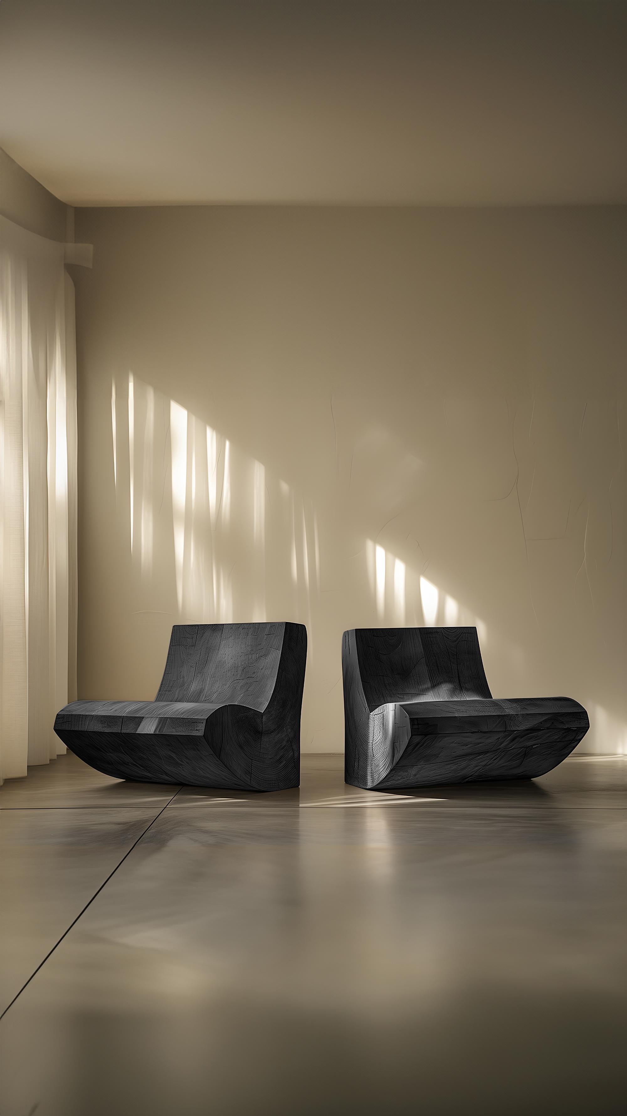 Muted by NONO No02 Minimalistischer Lounge-Sessel Massivholz Komfort (Hartholz) im Angebot