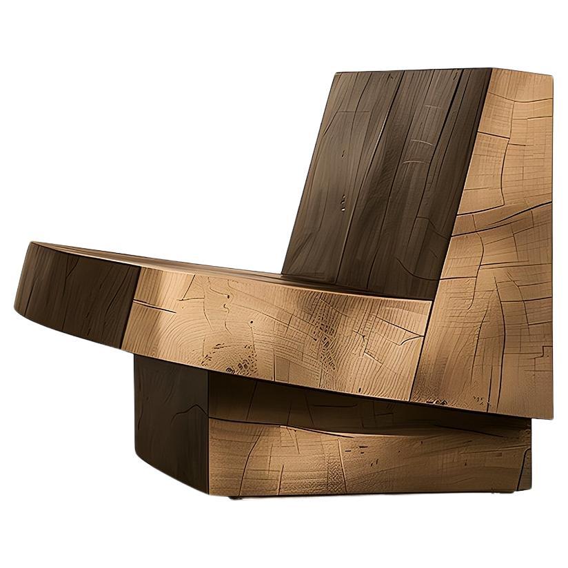 Muted by NONO No06 Chaise de salle à manger Élégante simplicité bois massif en vente