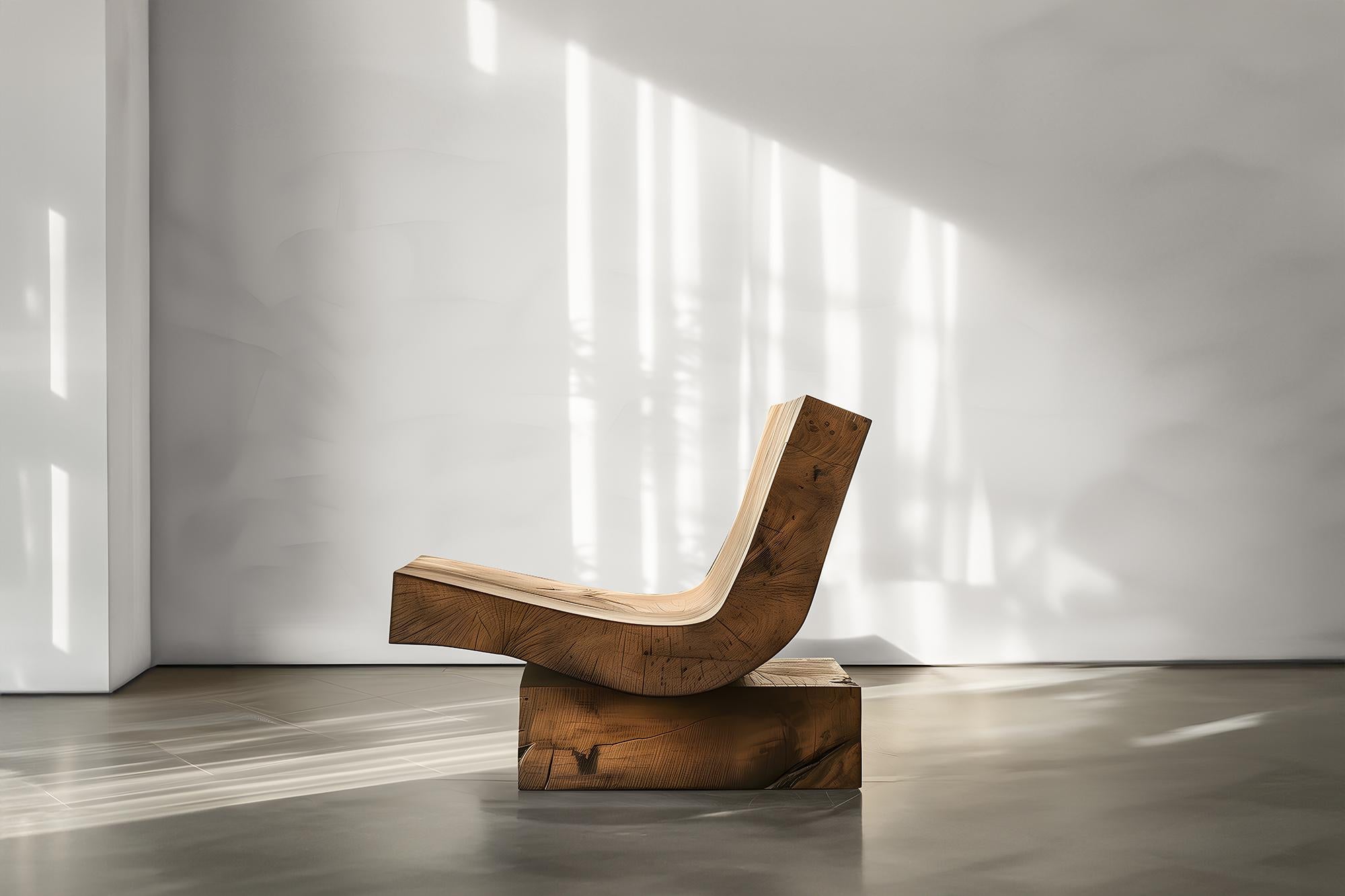 XXIe siècle et contemporain Muted by NONO No10, chaise en chêne massif, luxe minimaliste en vente