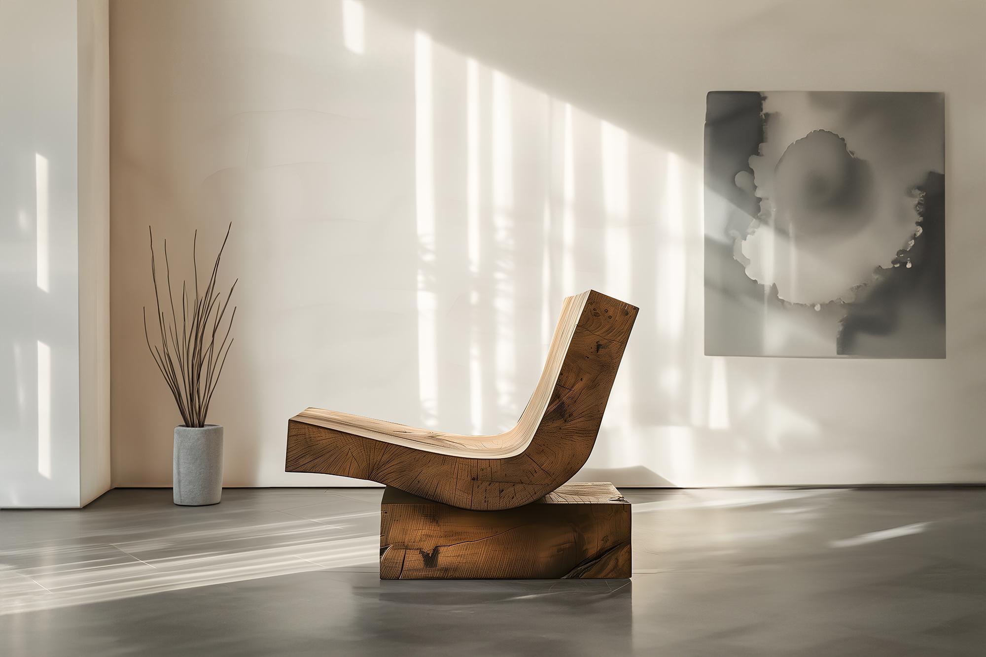 Bois de feuillus Muted by NONO No10, chaise en chêne massif, luxe minimaliste en vente