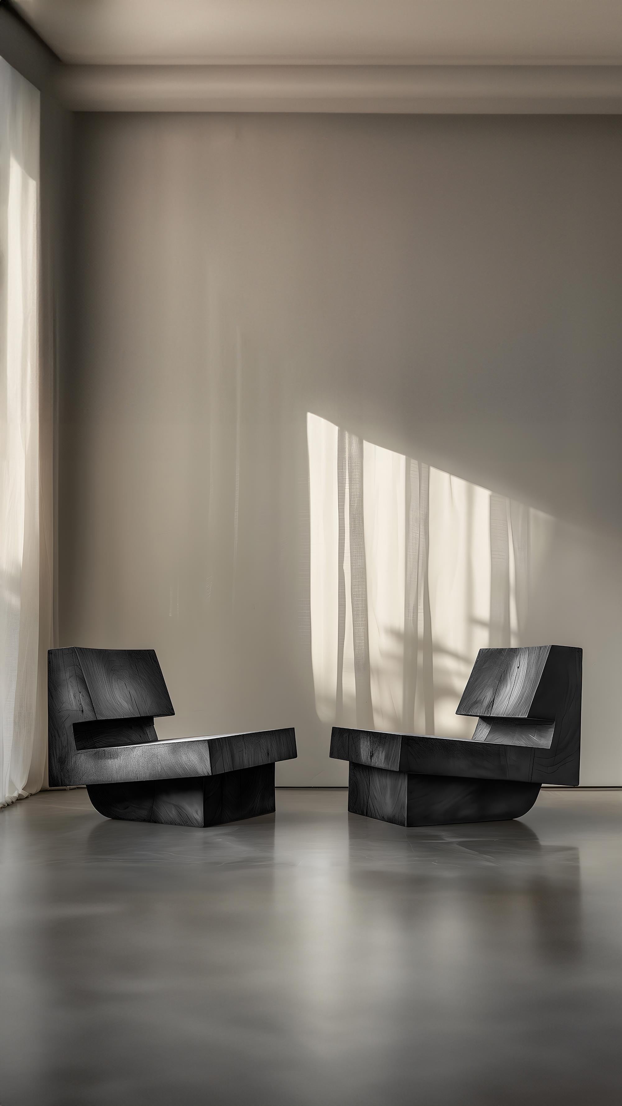 XXIe siècle et contemporain Muted by NONO No12 Chaise en bois robuste Flair moderniste en vente