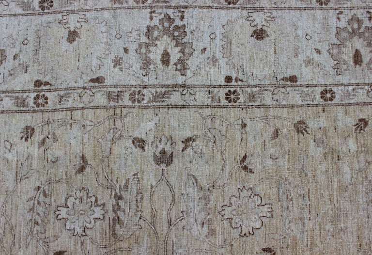 Muted Colors Afghan Rug with All-Over Design and Light Buttery Color ...