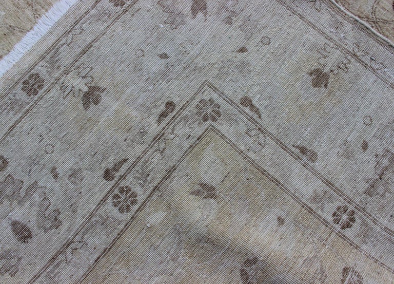 Muted Colors Afghan Rug with All-Over Design and Light Buttery Color ...