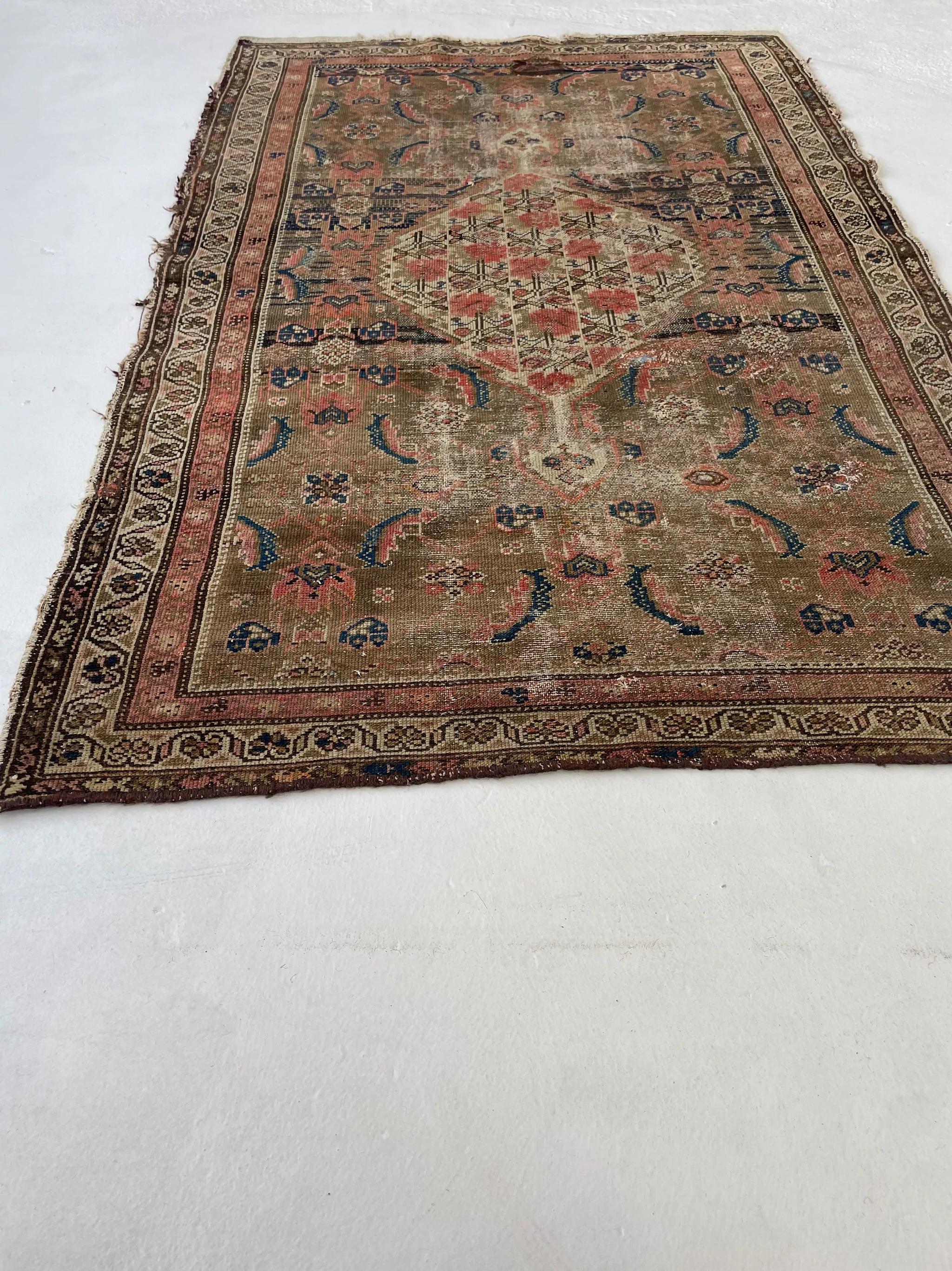 Muted & Earthy Antique Rug, c.1920-30's For Sale 6