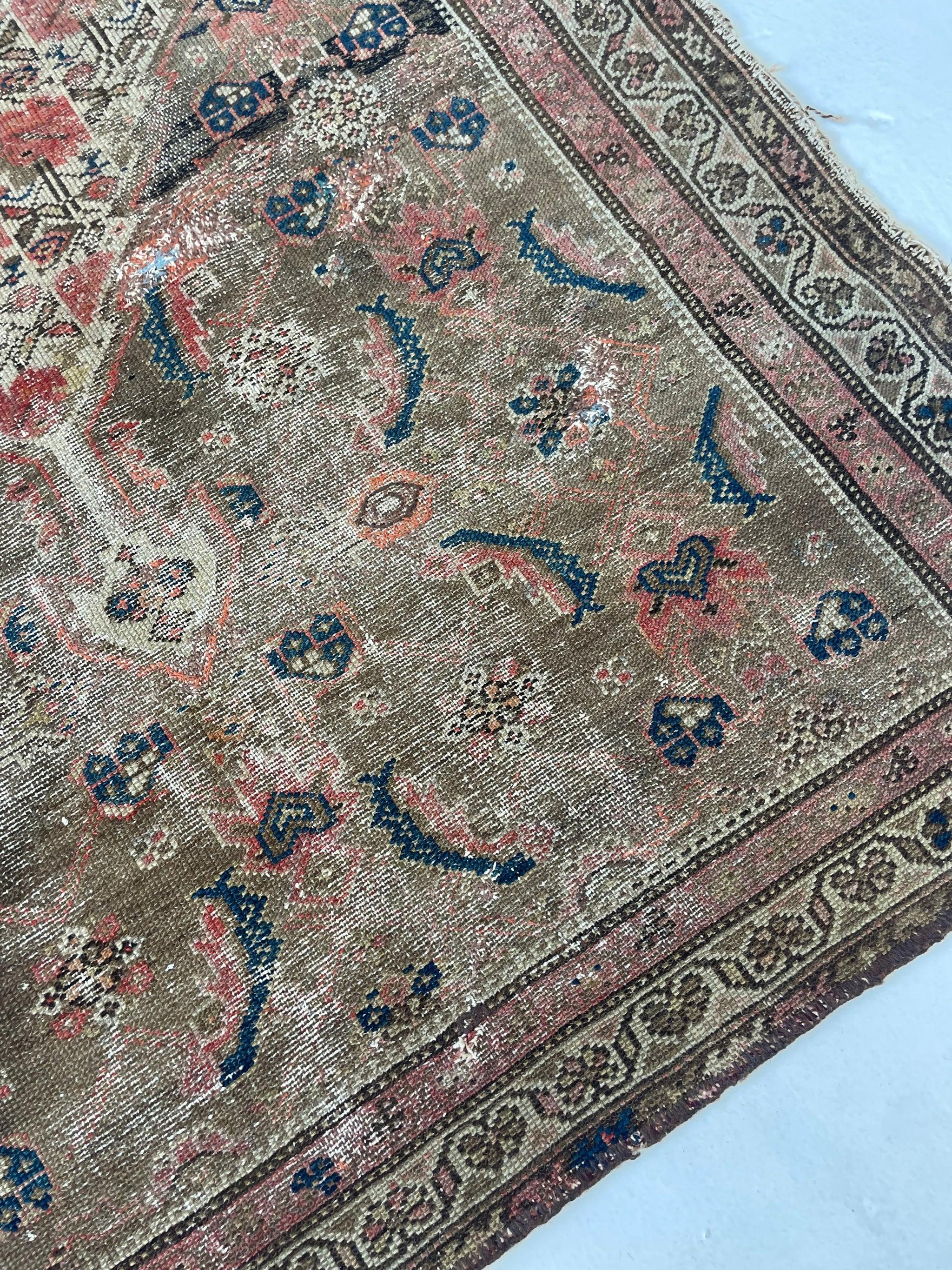 Muted & Earthy Antique Rug, c.1920-30's For Sale 3
