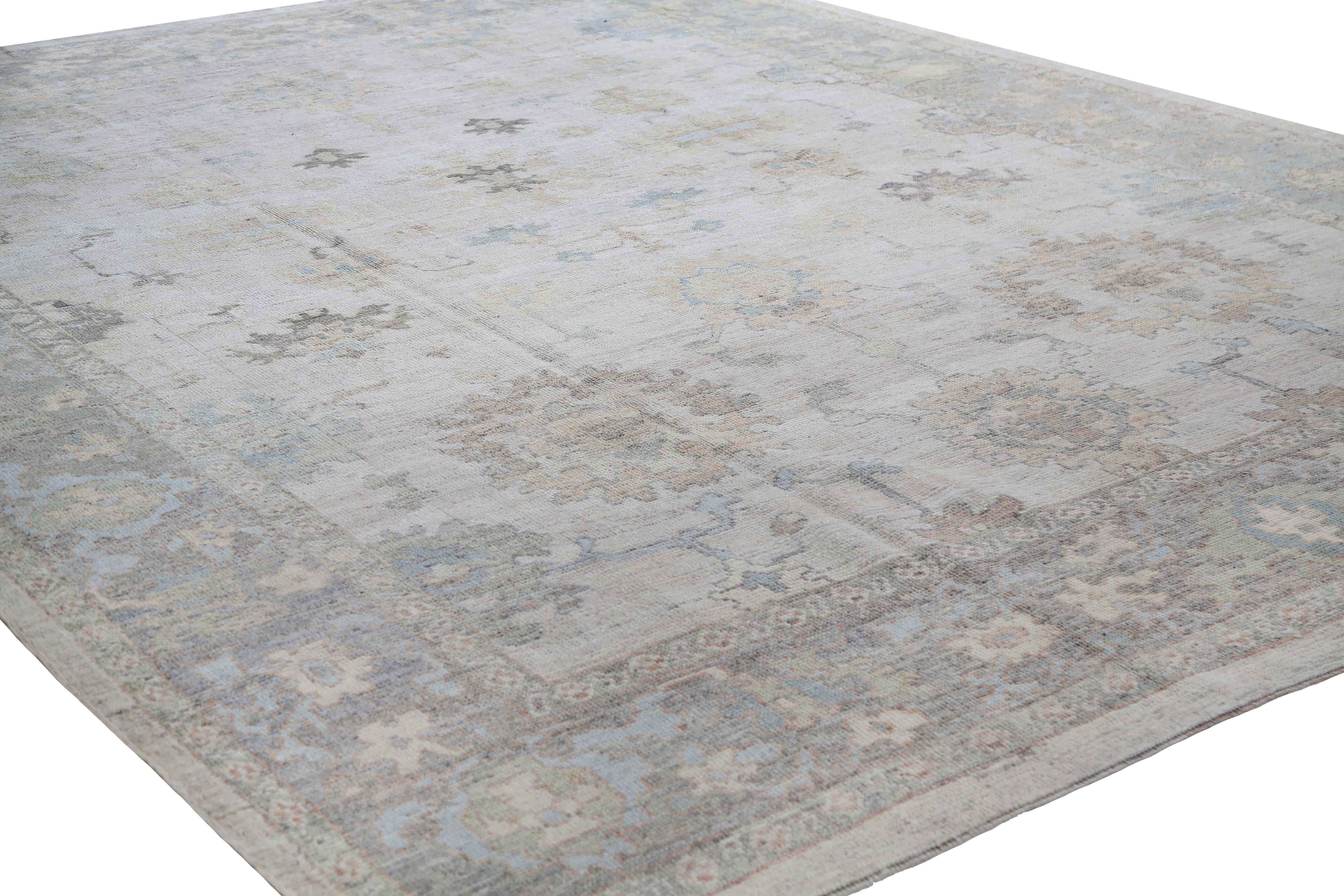 Muted Handmade Oushak Rug from Turkey For Sale 5