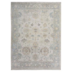 Muted Handmade Oushak Rug from Turkey