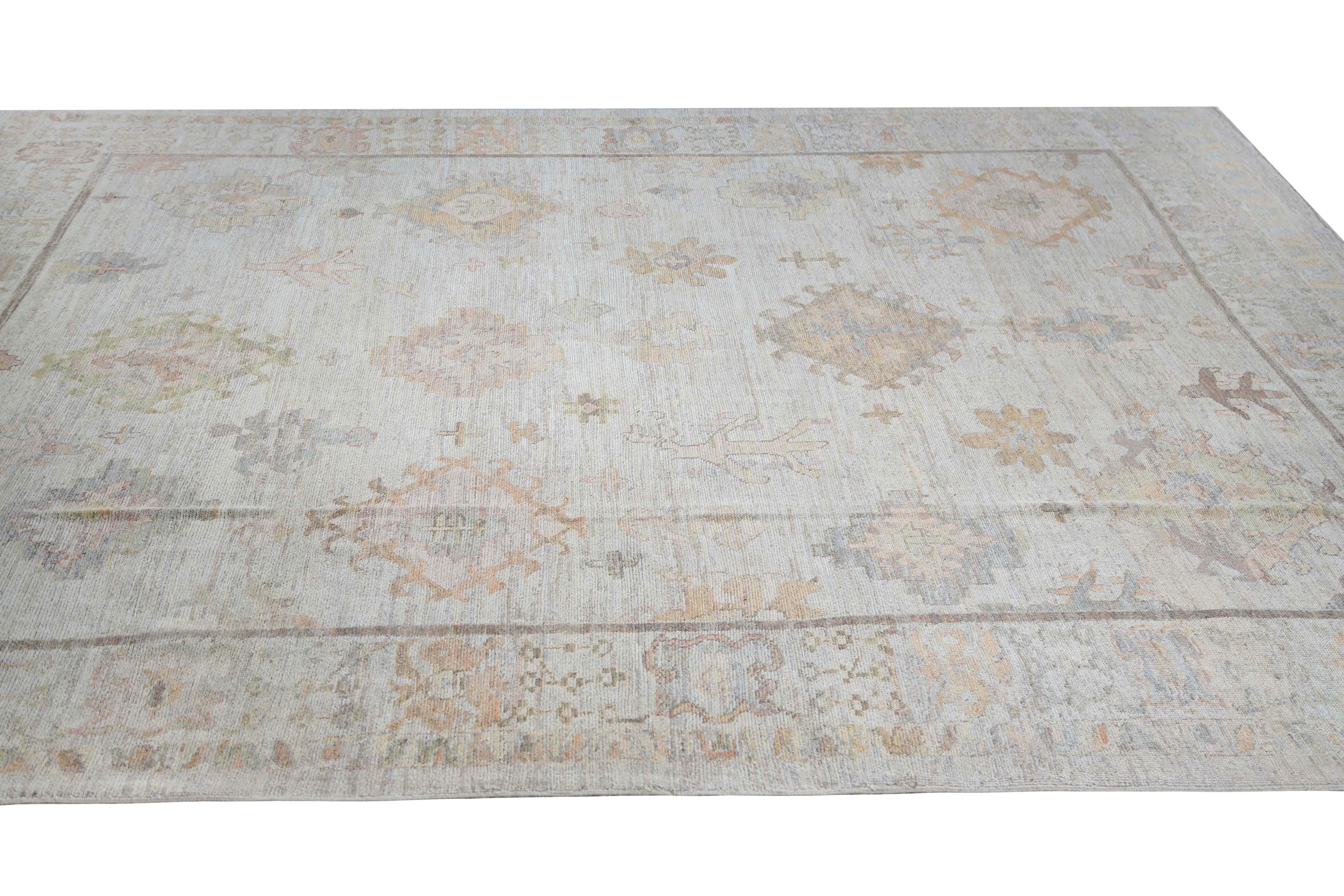 Muted Pastel Turkish Handmade Rug In New Condition For Sale In Dallas, TX