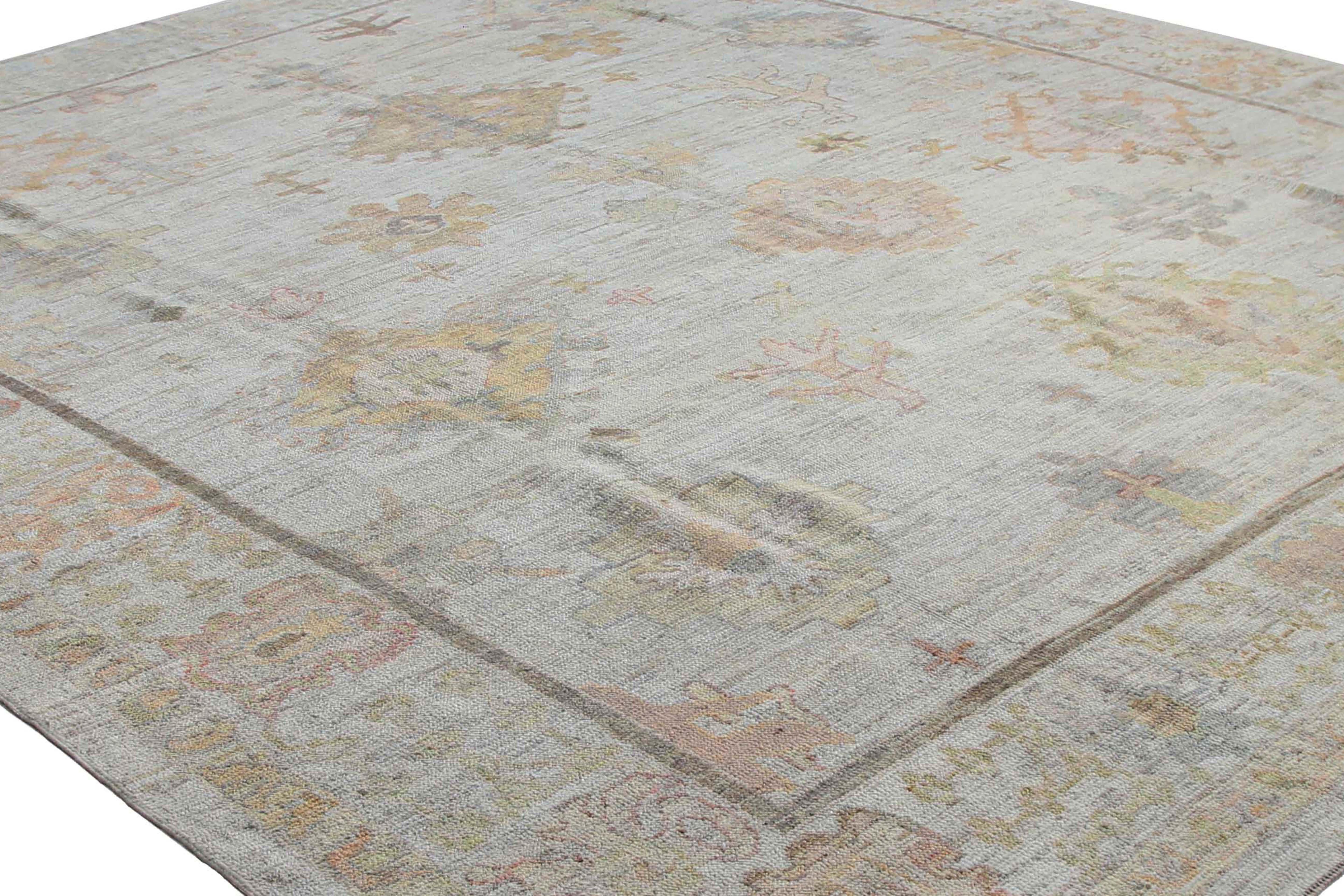 Muted Pastel Turkish Handmade Rug For Sale 3