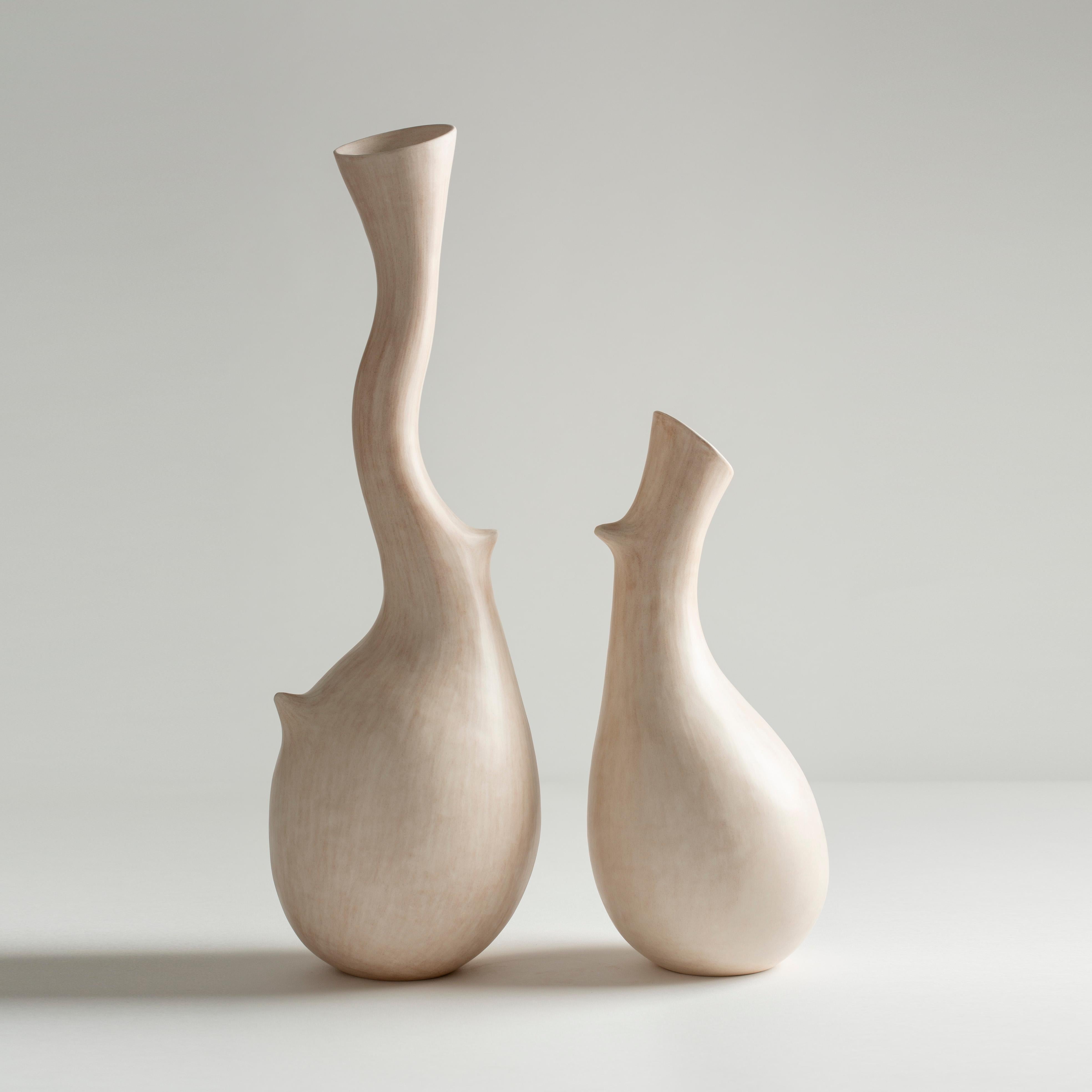 Thorns, 2020 (Ceramic, C. 11.25 in. h x 5 in. w and 17 in. h x 5.5 in. w, Object No.: 3930)

Tina Vlassopulos was born in London in 1954. After graduating from Bristol Polytechnic in 1977, she returned to London to set up her studio.

Although the