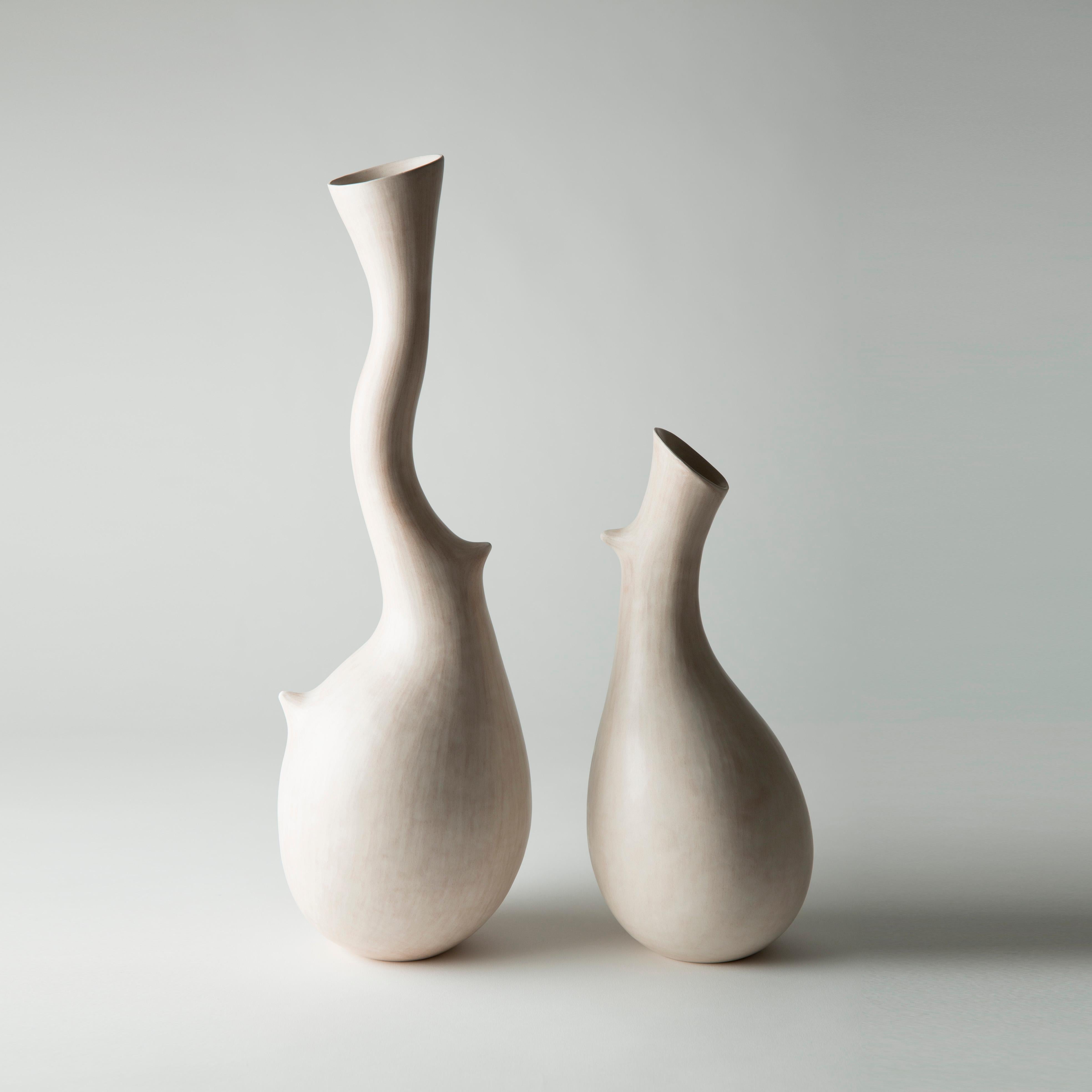 Pair of Abstract Organic Ceramic Sculptures, Tina Vlassopulos For Sale 1