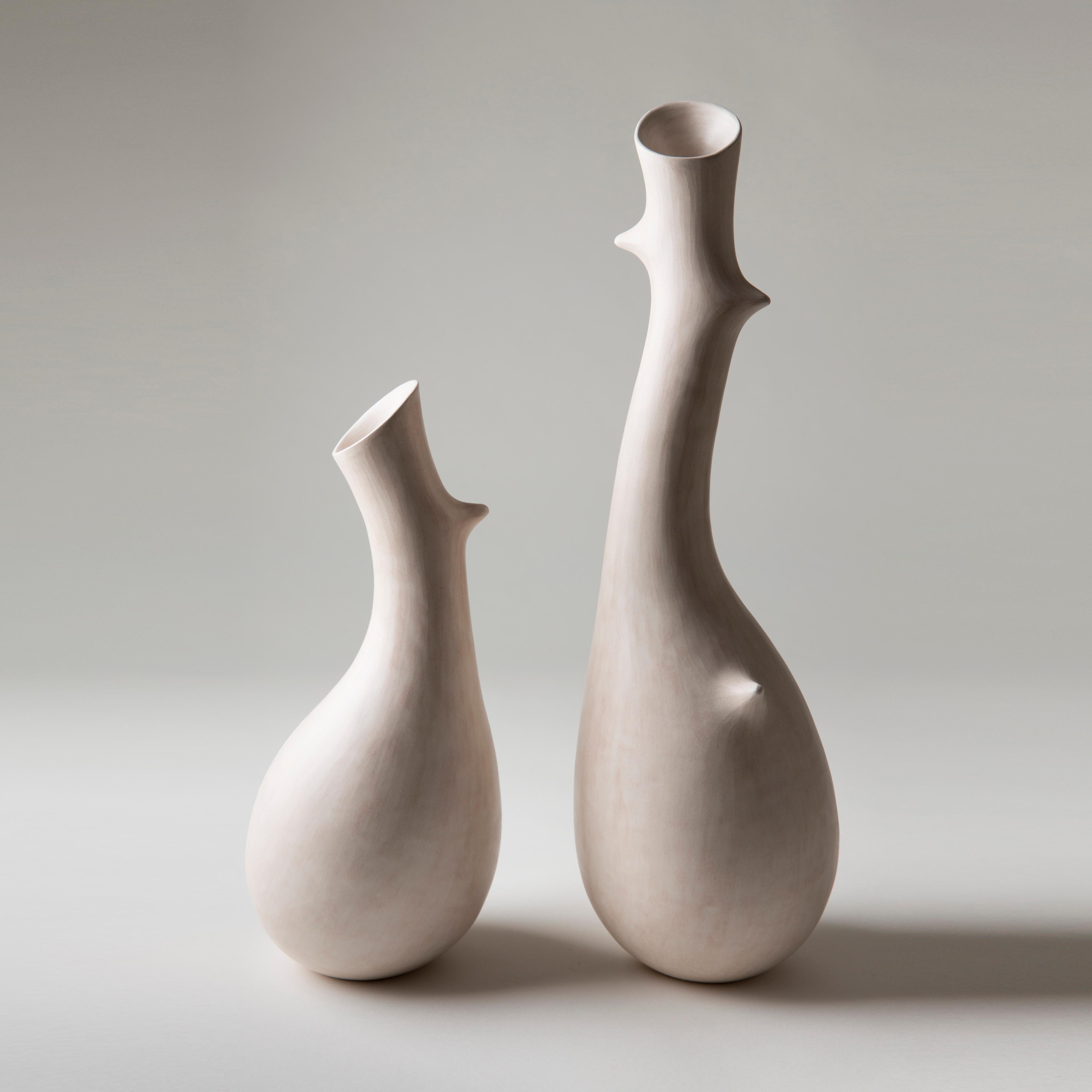 Pair of Abstract Organic Ceramic Sculptures, Tina Vlassopulos For Sale 2