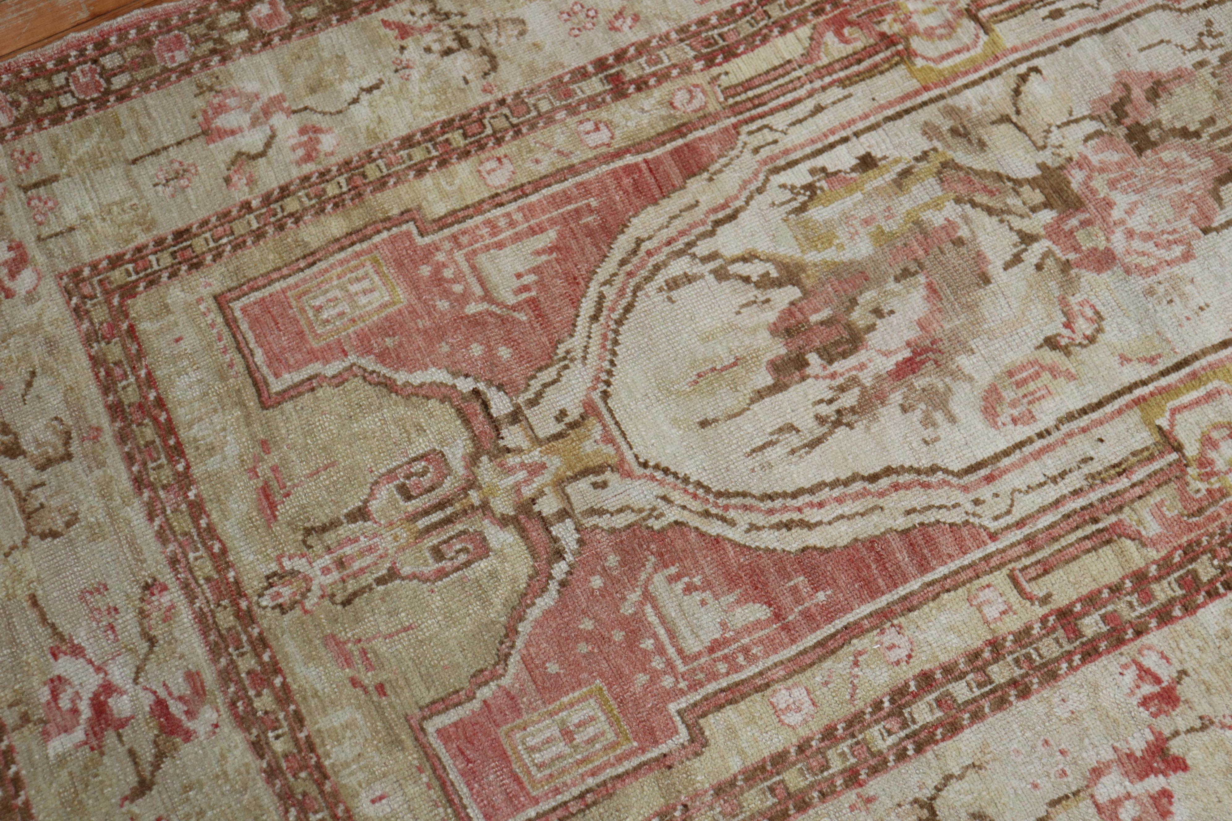 Arts and Crafts Runner largo turco Ghiordes Floral in vendita