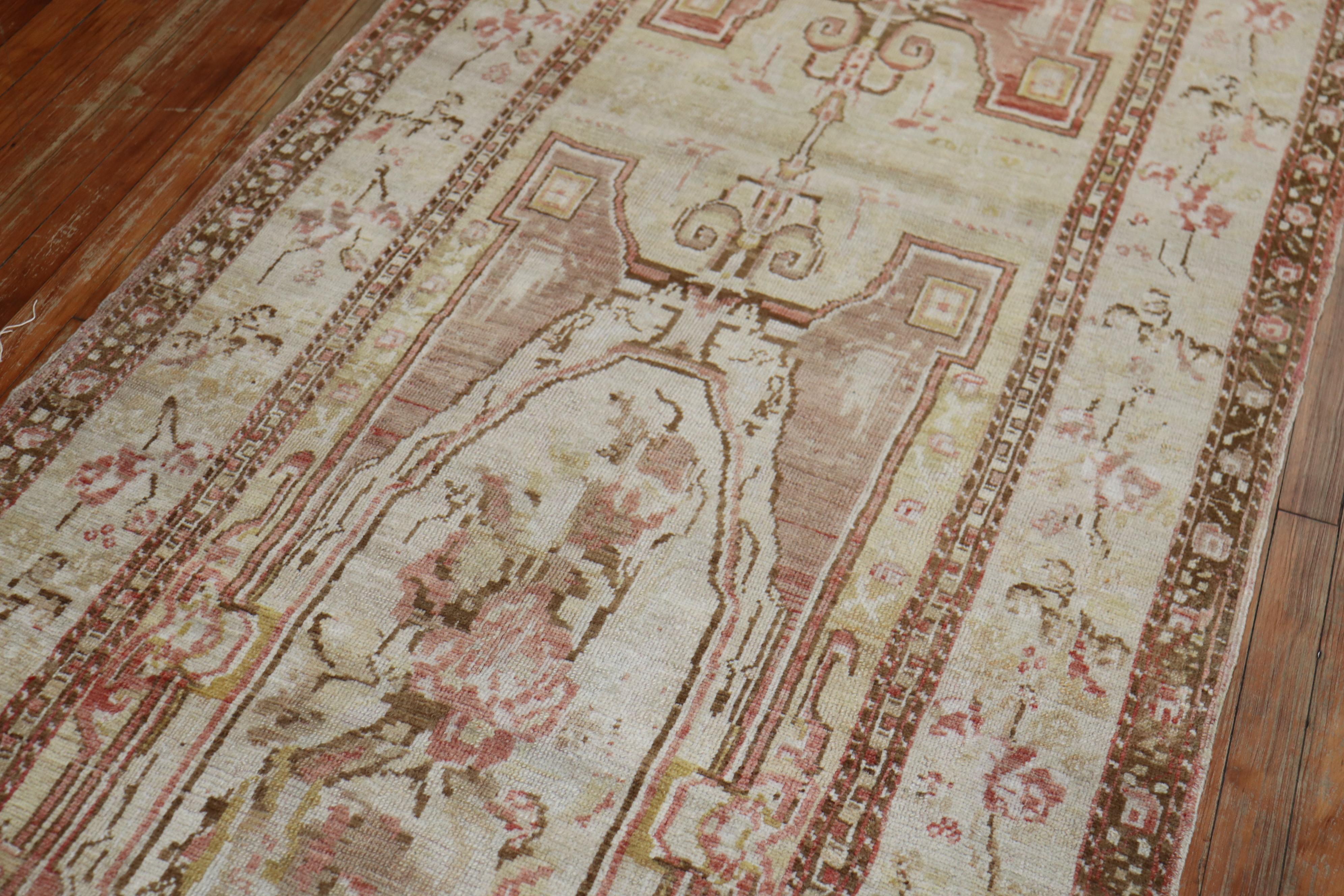 Lana Runner largo turco Ghiordes Floral in vendita