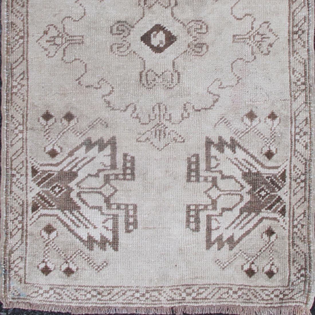 20th Century Muted Turkish Oushak Rug with Classic Oushak Design and Soft Colors