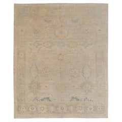 Tapis d'Afghanistan Oushak datant d'environ 1990, motif en laine ivoire - 95580