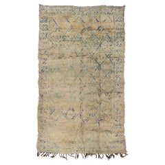 Muted Vintage Beni MGuild Moroccan Rug, Boho Chic Meets Mediterranean Style