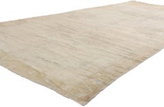 1950's Muted Turkish Oushak Carpet with Contemporary Style