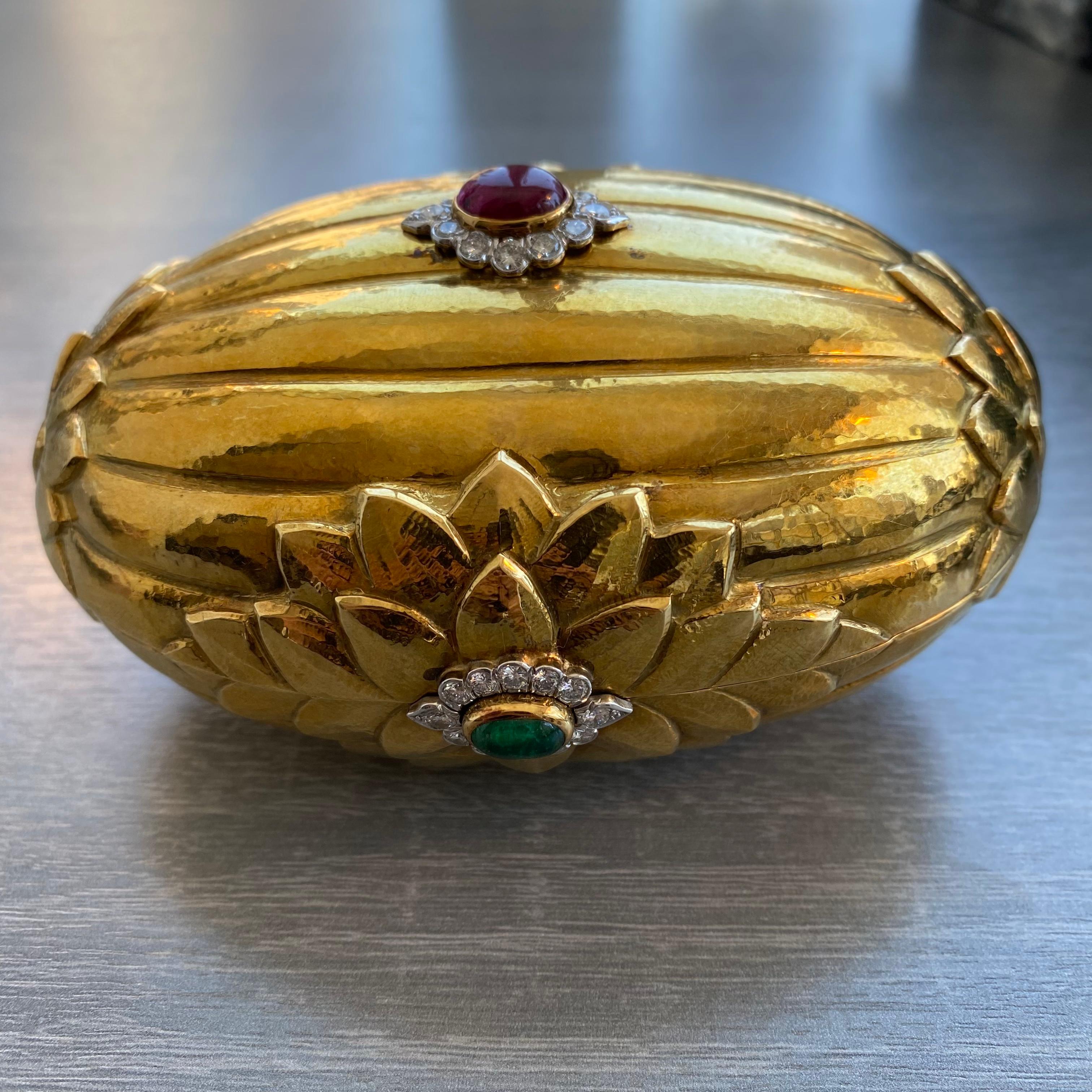 Mutli Gem Gold Clutch by David Webb In Excellent Condition For Sale In New York, NY