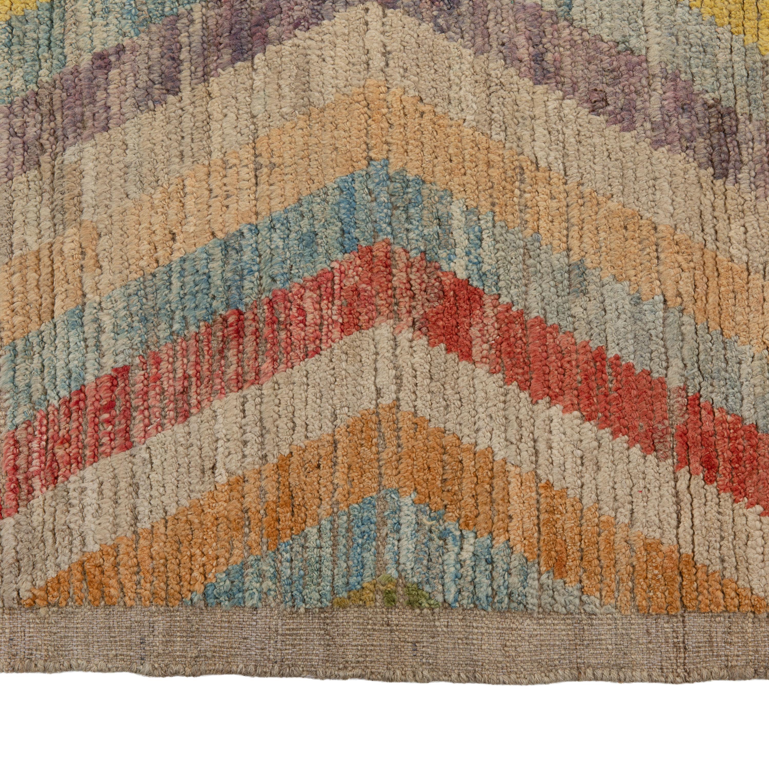 Hand-Knotted abc carpet Mutlicolored Zameen Transitional Wool Rug- 14' x 17'6