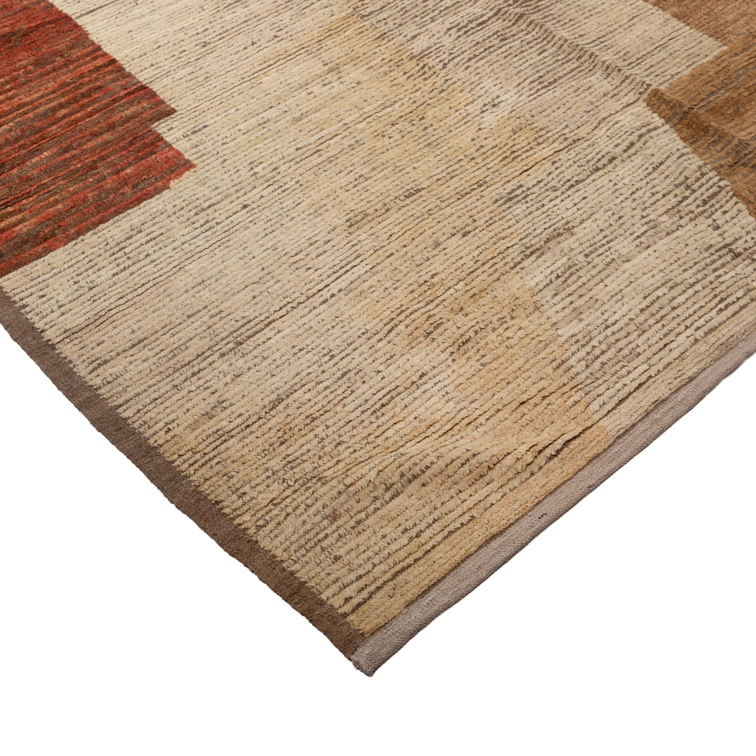 Mid-Century Modern abc carpet Mutlicolored Zameen Transitional Wool Rug- 15' x 20'1