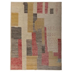 abc carpet Mutlicolored Zameen Transitional Wool Rug- 9'2" x 12'2"