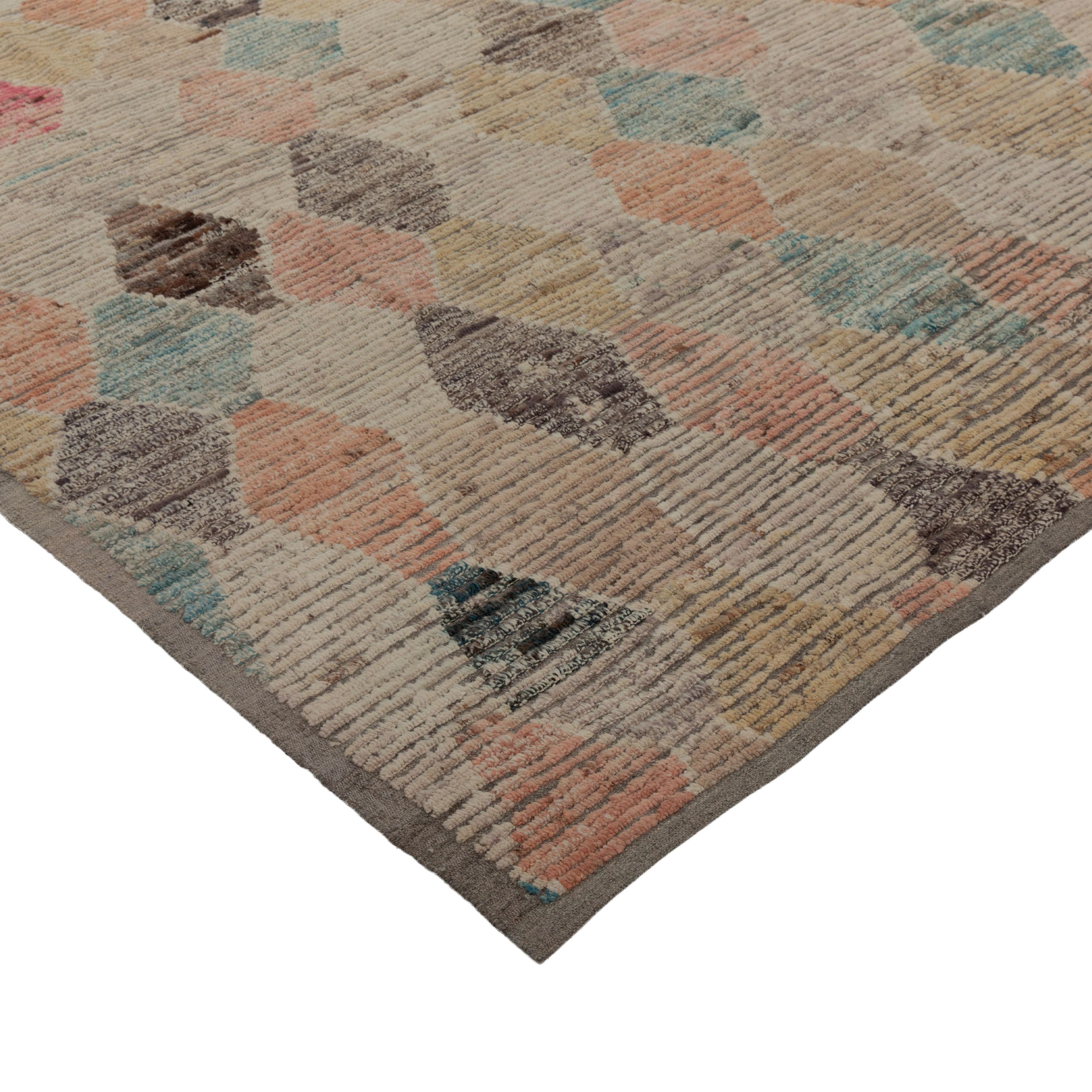 Mid-Century Modern abc carpet Mutlicolored Zameen Transitional Wool Rug- 9'8