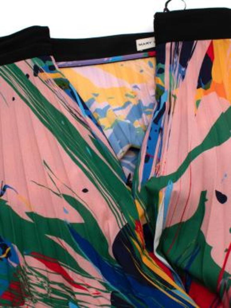 mutlicolour paint splatter plisse skirt For Sale 3