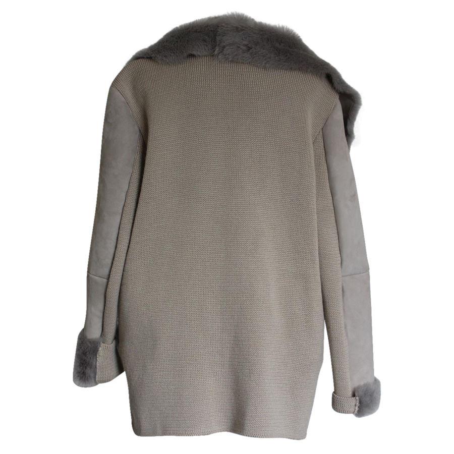 Gray Liviana Conti Mutton coat size 42 For Sale