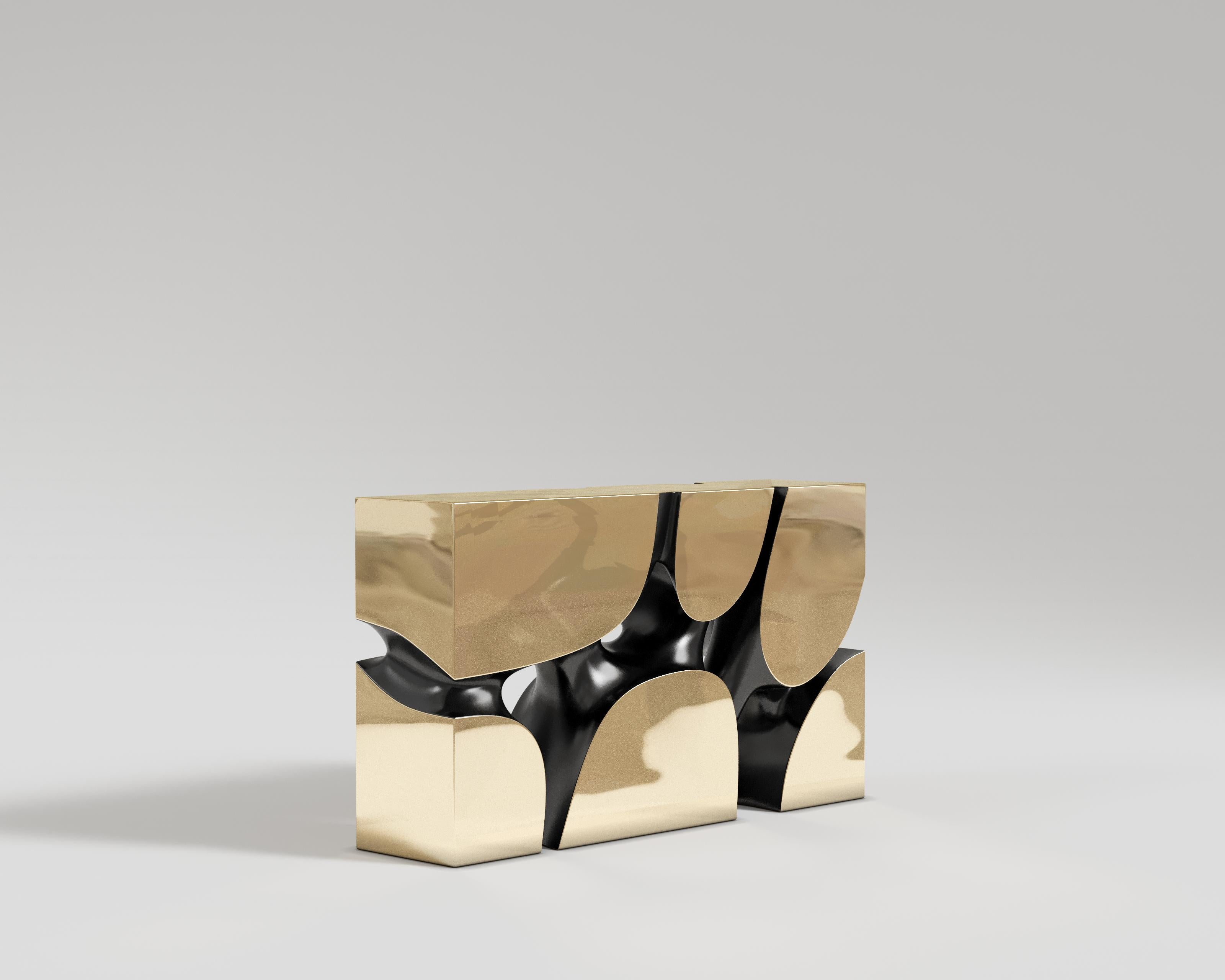 Modern Mutu Console in Sculptural Cast Bronze by Palena Furniture  For Sale