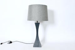 Mutual Sunset Lamp Co. Double Splayed Grey Cast Aluminum Table Lamp