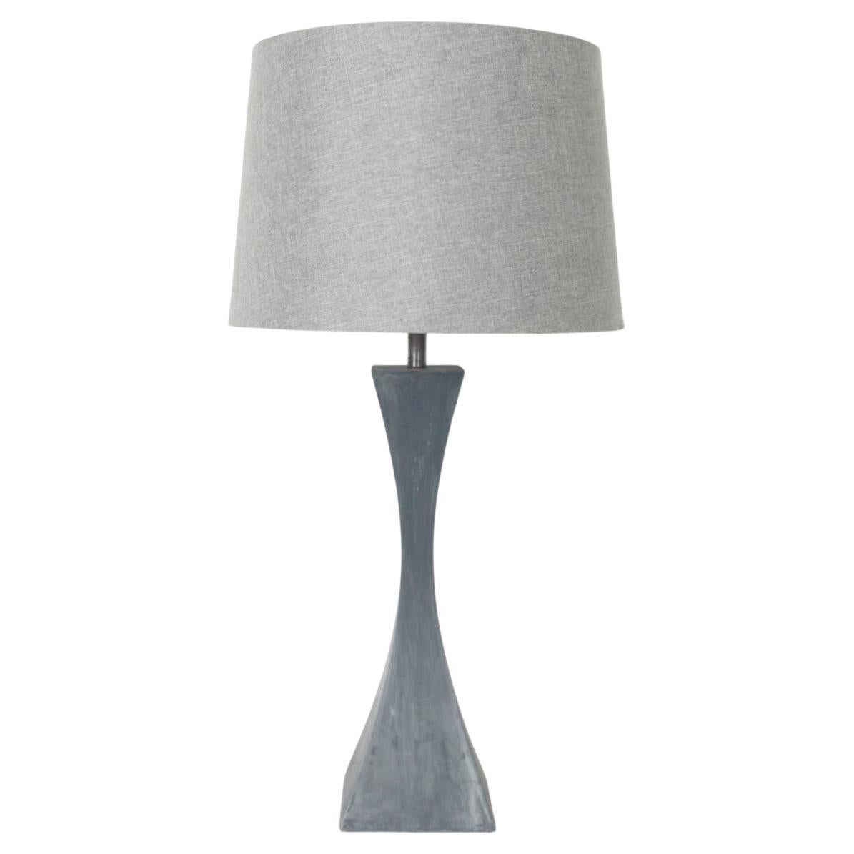 Mutual Sunset Lamp Co. Double Splayed Grey Cast Aluminum Table Lamp