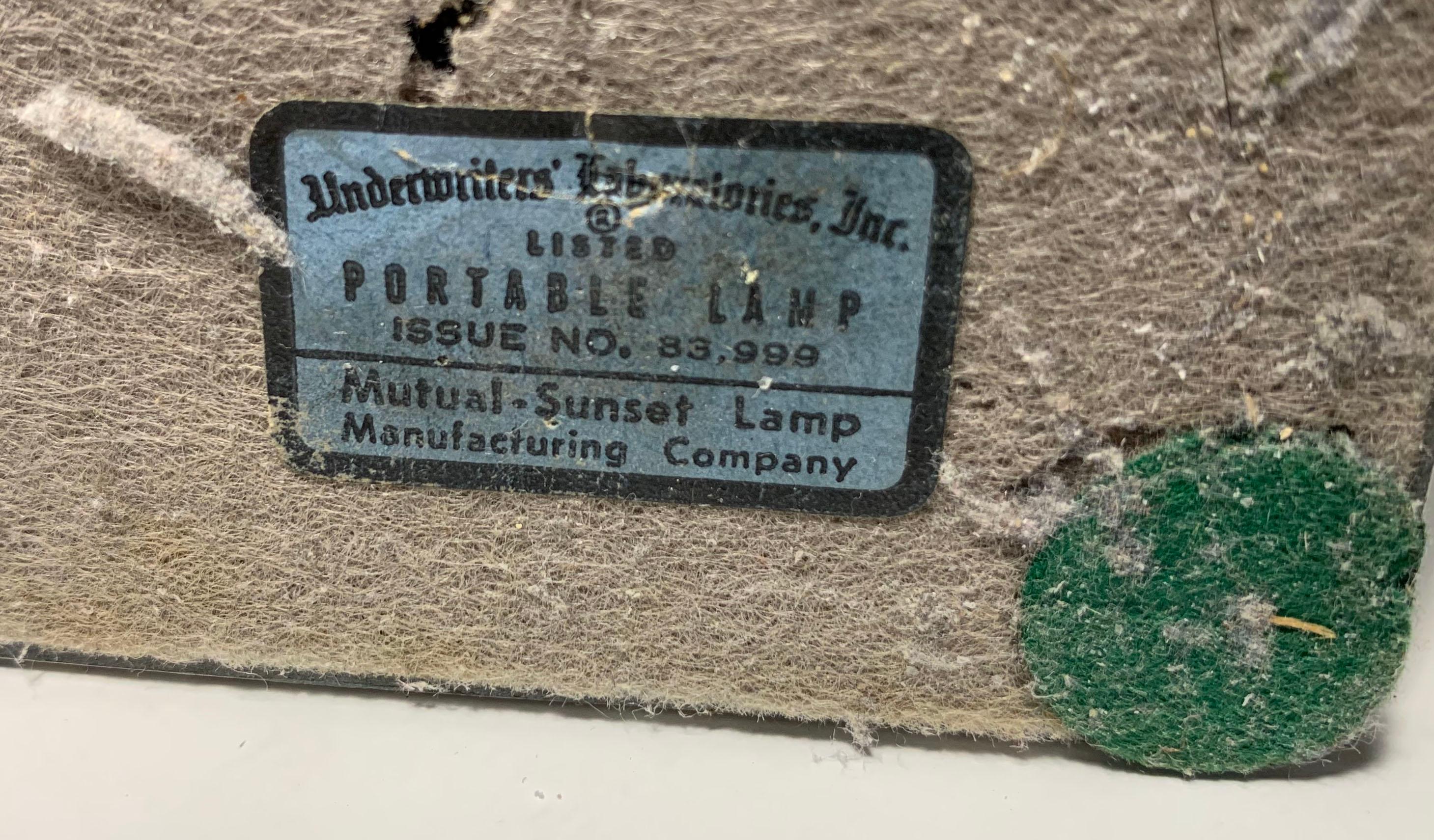 20th Century Mutual Sunset Lamp For Sale