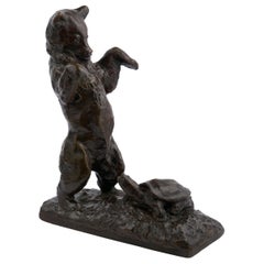 sculpture en bronze de l'Ouest américain "Mutual Surprise":: 1907:: Edwin W. Deming