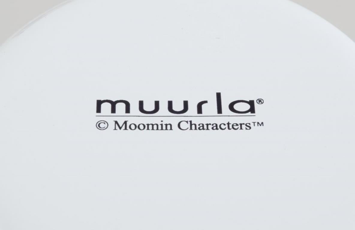 Metal Muurla, Finland. Four enamel mugs with motifs from the Moomintroll stories For Sale