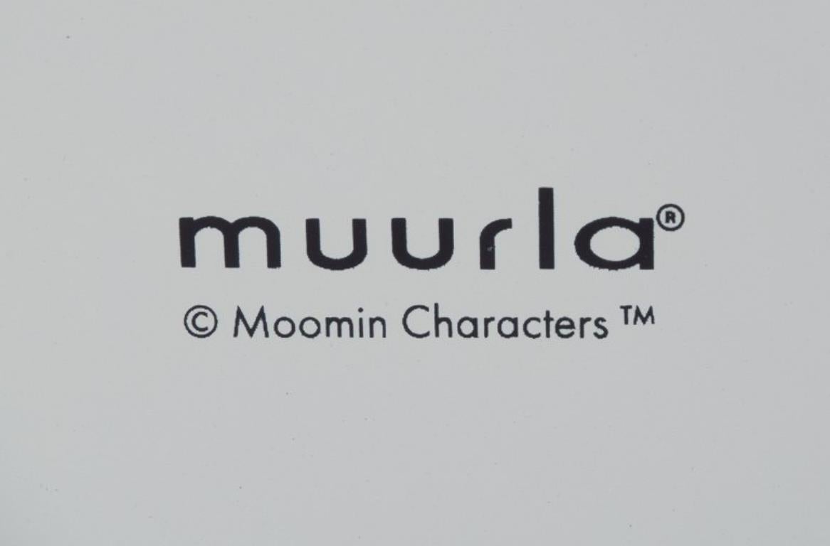 Muurla, Finland. Two enamel mugs featuring illustrations of Moomins For Sale 1