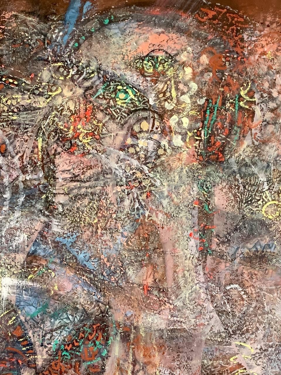 Abstraktes Ölgemälde „Charkhpalak“ 35