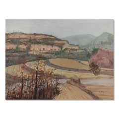 Huile sur toile impressionniste originale de Muzhou Yu "Loess Love II"