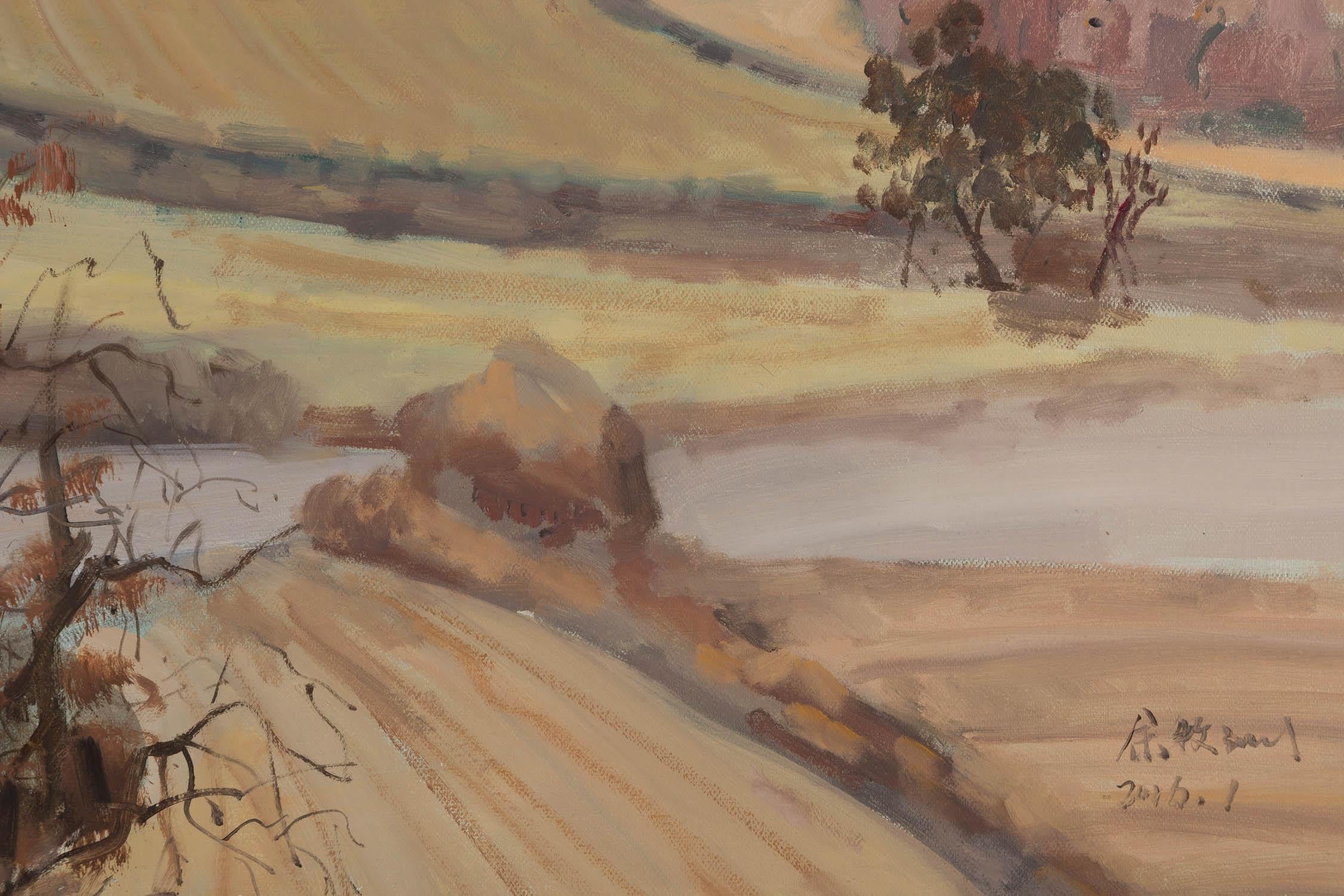 Muzhou Yu Impressionist Original Öl auf Leinwand 